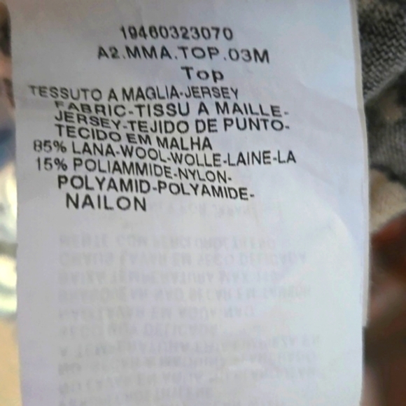 MAX MARA Long Sleeve Animal Print Blouse Shirt Top Sz Large Abstract Wrap - Picture 13 of 13